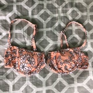 Floral Print Underwire Bikini Top